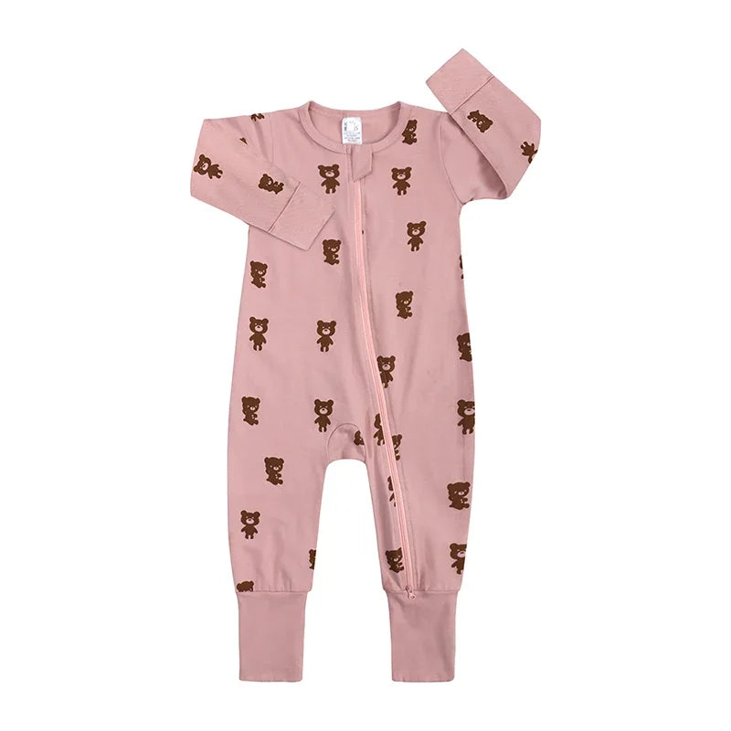 Newborn infant sweatshirt romper Long Sleeve Toddler Outfits Brown by Baby Minaj Cruz