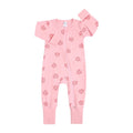 Newborn infant sweatshirt romper Long Sleeve Toddler Outfits pink by Baby Minaj Cruz