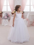Lace Wedding Flower Girl Dresses White by Baby Minaj Cruz