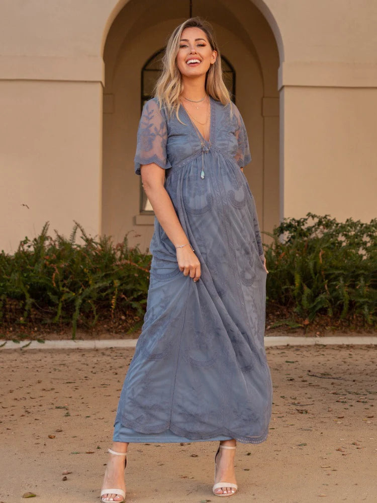 Pregnancy Photoshoot Maxi Dress by Baby Minaj Cruz