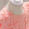Toddler White Lace Flower Tulle Dress by Baby Minaj Cruz