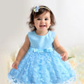 Infant Sleeveless Birthday Party Dress Blue United States by Baby Minaj Cruz