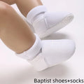 Soft Sole White Baptism Shoes White by Baby Minaj Cruz