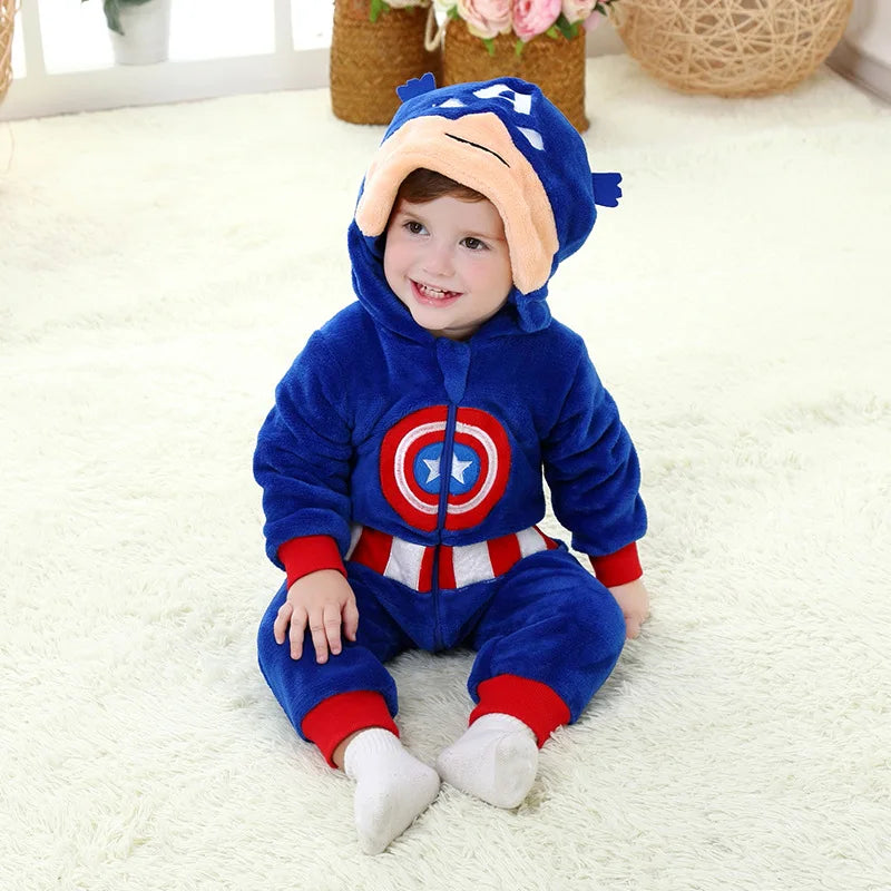Superhero halloween romper costume Toddler Spring Dress dark blue by Baby Minaj Cruz
