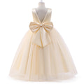 V-Neck Ball Gown Flower Girl Dress With Tulle yellow by Baby Minaj Cruz