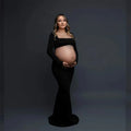 Long Sleeve Maternity Maxi Dress by Baby Minaj Cruz