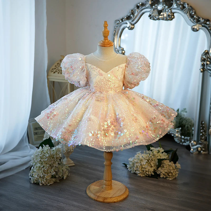 Champagne Birthday Dresses for Toddler Girl by Baby Minaj Cruz