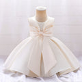 Baby Girl Sleeveless 1st Birthday Party Dress Champagne by Baby Minaj Cruz