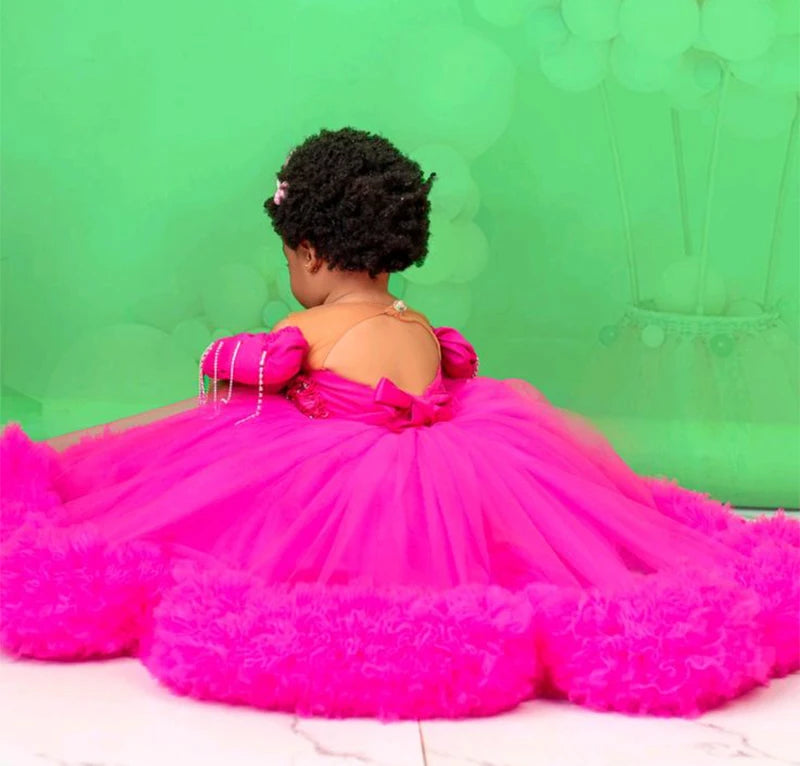 Fuchsia Baby Girls Birthday Party Dress by Baby Minaj Cruz