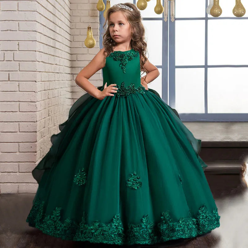 Green Princess Formal Wedding Dress Dark green by Baby Minaj Cruz