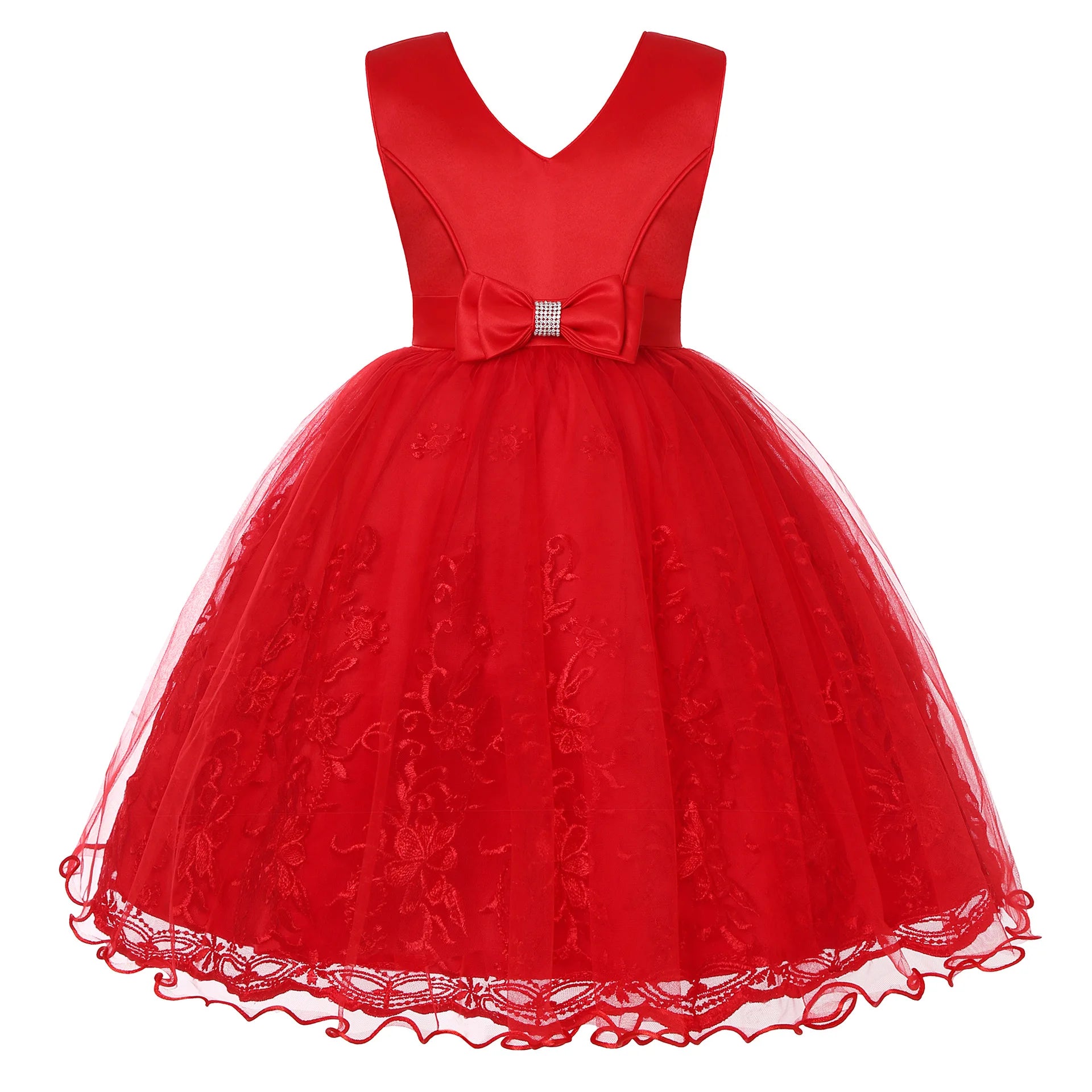 Causal Baby Girl Tutu Princess Dress Red by Baby Minaj Cruz