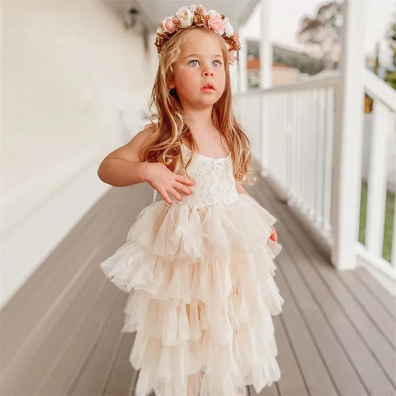 Princess Tutu Dress Birthday Party Gown With Lace by Baby Minaj Cruz