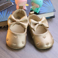 Embroidery Baby Girl Toddler Shoes Gold by Baby Minaj Cruz