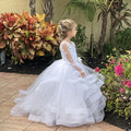 Black Long Sleeves Flower Girl Tulle Dress by Baby Minaj Cruz