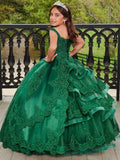 Dark Green Flower Girl Dresses With Ball Gown Green United state by Baby Minaj Cruz