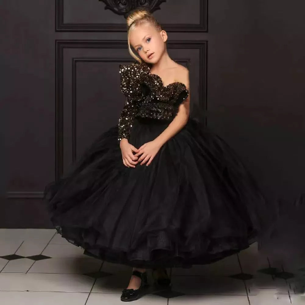 Puffy Princess Birthday Dress For Toddler Girl Black by Baby Minaj Cruz