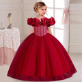 Princess Ankle-Length Flower Girl Dress Lace Tulle Sleeveless red by Baby Minaj Cruz