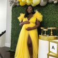 fluffy tulle maternity dress Photoshoot Props Yellow United State by Baby Minaj Cruz