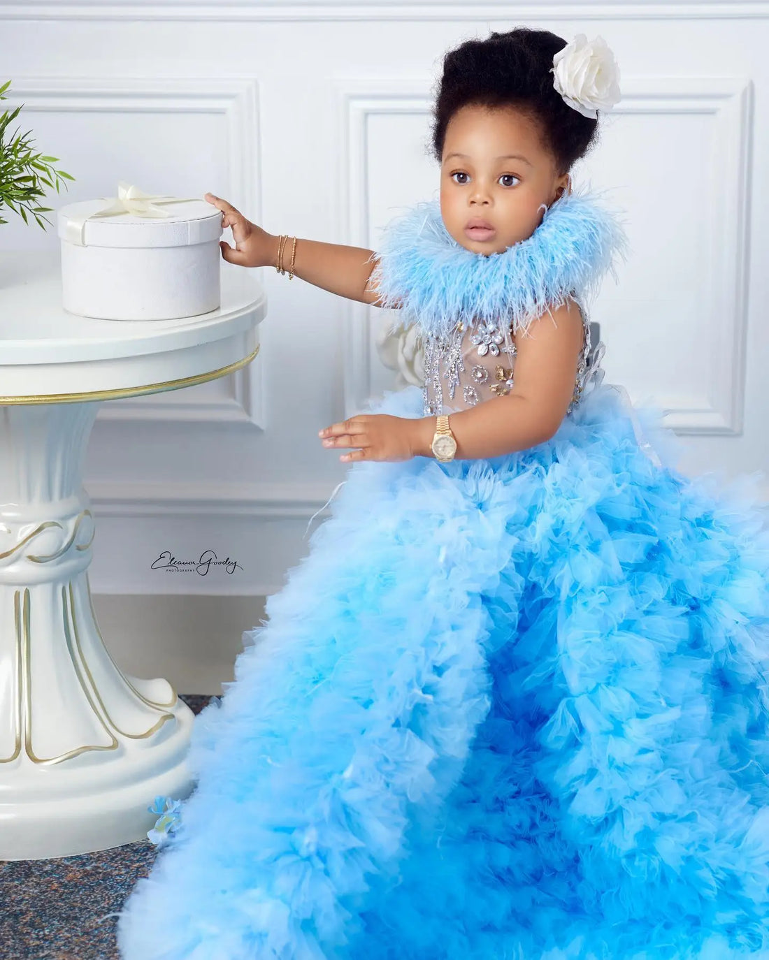 Light Blue Flower Girls Dresses for Wedding by Baby Minaj Cruz
