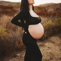 Long Sleeve Maternity Maxi Dress by Baby Minaj Cruz