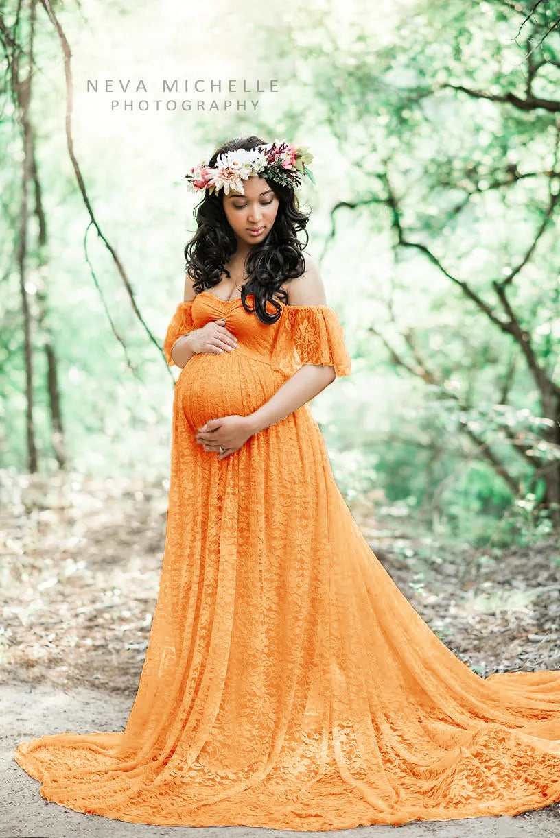 Long Maternity Dresses For Photography yellow by Baby Minaj Cruz