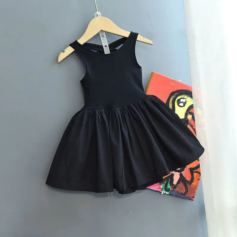 Sleeveless Black Tutu dress Backless Off Shoulder For Toddler by Baby Minaj Cruz