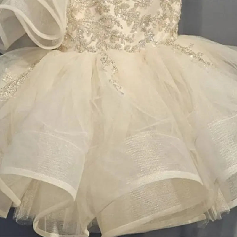 Off The Shoulder Sequin Toddler Child Dress by Baby Minaj Cruz