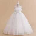 Summer Toddler Tulle Sleeveless Bridesmaid Dresses white by Baby Minaj Cruz