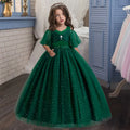 Princess Ankle-Length Flower Girl Dress Lace Tulle Sleeveless by Baby Minaj Cruz