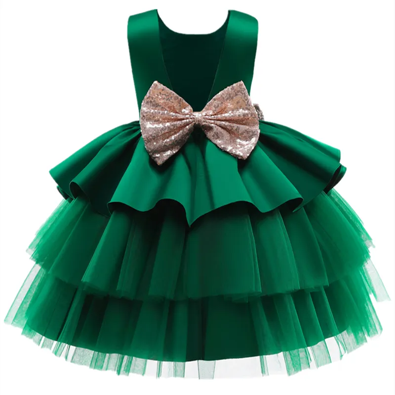 Baby Girl wedding dress Tutu Fluffy Gown Green by Baby Minaj Cruz