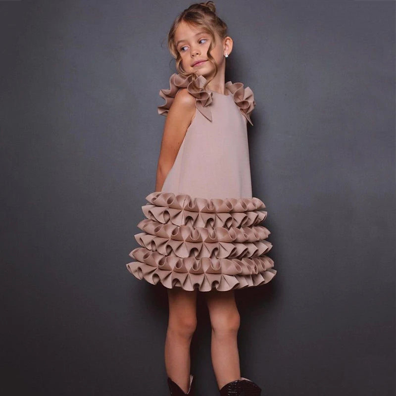 Luxury Toddler Girl Birthday Sleeveless Dress by Baby Minaj Cruz
