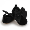 Baby Girls Infant Bow Flat Shoes black by Baby Minaj Cruz