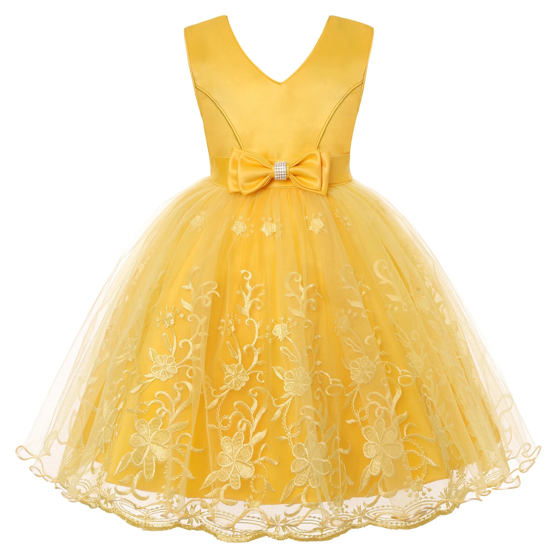 Causal Baby Girl Tutu Princess Dress Yellow by Baby Minaj Cruz