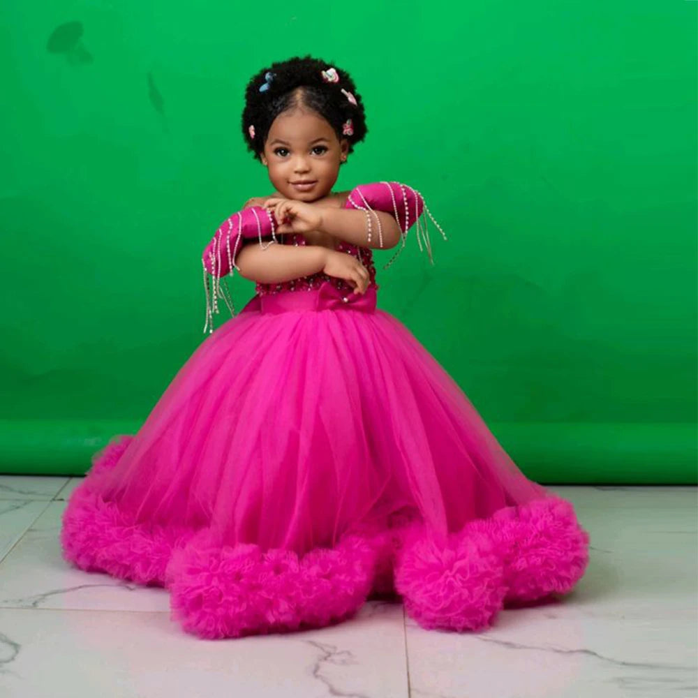 Fuchsia Baby Girls Birthday Party Dress by Baby Minaj Cruz