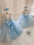 Blue 1st Birthday Tutu Ball Gown Dress by Baby Minaj Cruz