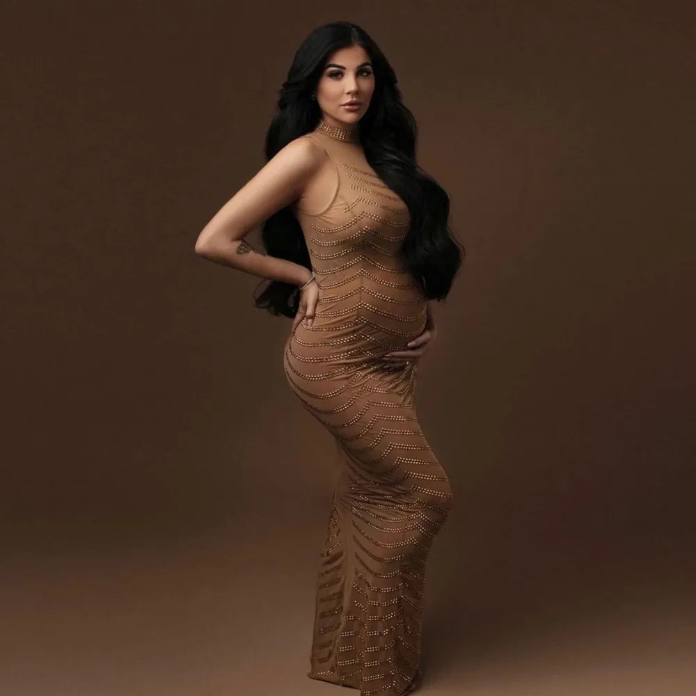 Bodysuit Maternity Dress Gown Photoshoot Dresses Gold United State by Baby Minaj Cruz