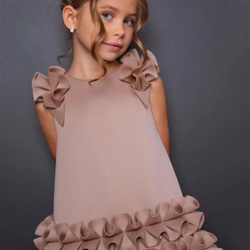 Luxury Toddler Girl Birthday Sleeveless Dress by Baby Minaj Cruz