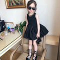 Sleeveless Black Tutu dress Backless Off Shoulder For Toddler by Baby Minaj Cruz