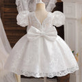 Beaded Embroidery Costumes Baptism Dress For Toddler Girl white by Baby Minaj Cruz