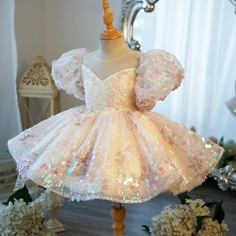 Champagne Birthday Dresses for Toddler Girl by Baby Minaj Cruz