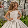 Luxury Sleeveless Silver Flower Girl Dresses by Baby Minaj Cruz