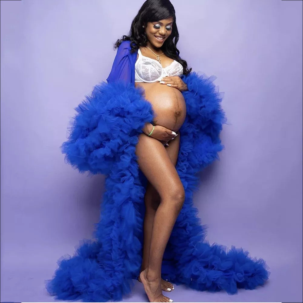 Cute Maternity Tulle Photography Dress for Baby Shower by Baby Minaj Cruz
