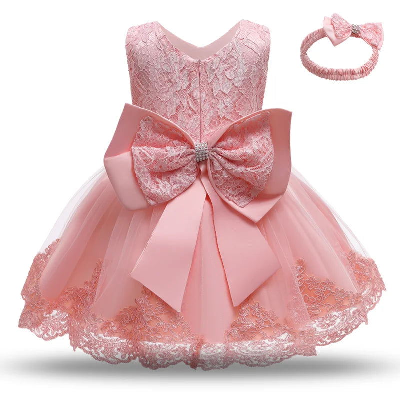 Elegant Baby Girls Pink Tutu Prom Dress For Party light pink by Baby Minaj Cruz