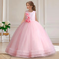 Princess Ankle-Length Flower Girl Dress Lace Tulle Sleeveless pink by Baby Minaj Cruz
