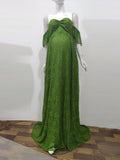 Long Maternity Dresses For Photography green by Baby Minaj Cruz