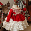 Baby Girl Velvet Christmas Dress Vintage Elegant Bow Tutu For Toddlers by Baby Minaj Cruz