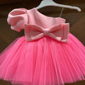 Princess Off Shoulder Bow Baby Girl Tutu Dress pink US by Baby Minaj Cruz
