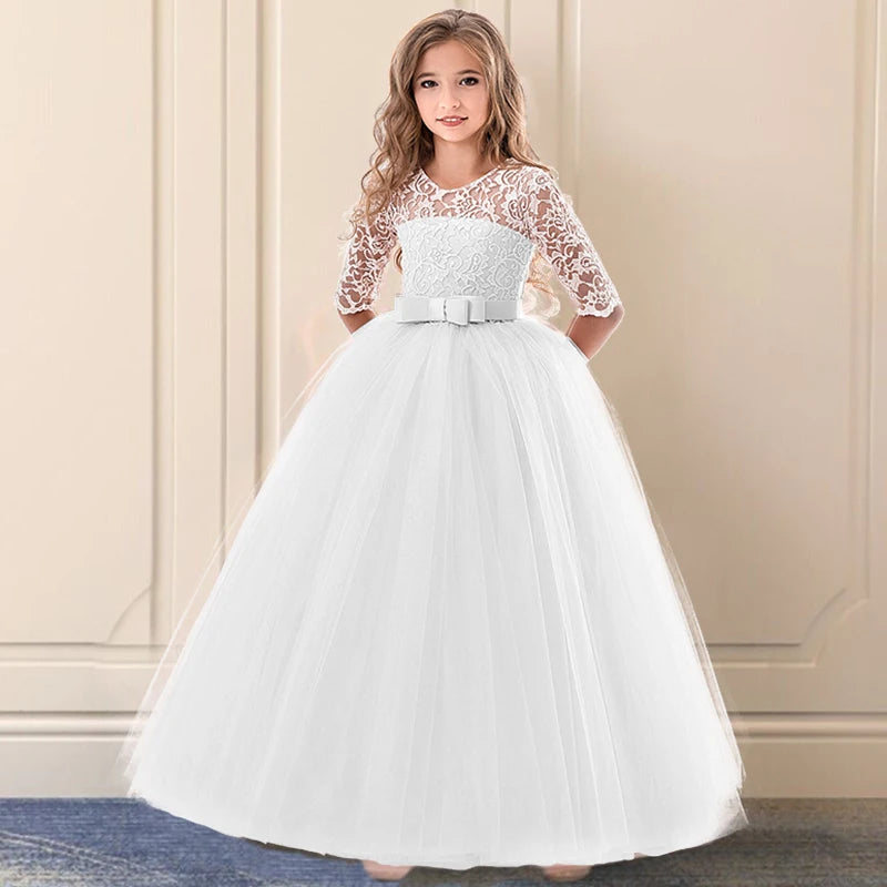 Elegant Flower Girl Dress for Weddings White by Baby Minaj Cruz