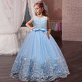 Lace Flower Dress Flower Girl Dress blue by Baby Minaj Cruz
