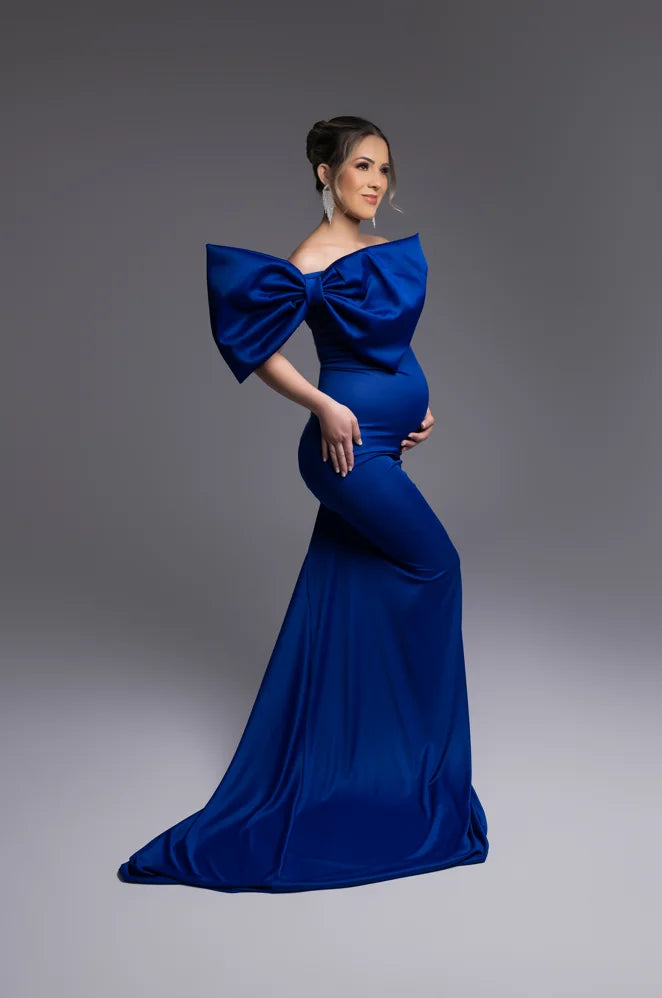 Plus Size Pink Maternity Photoshoot dress blue United state by Baby Minaj Cruz